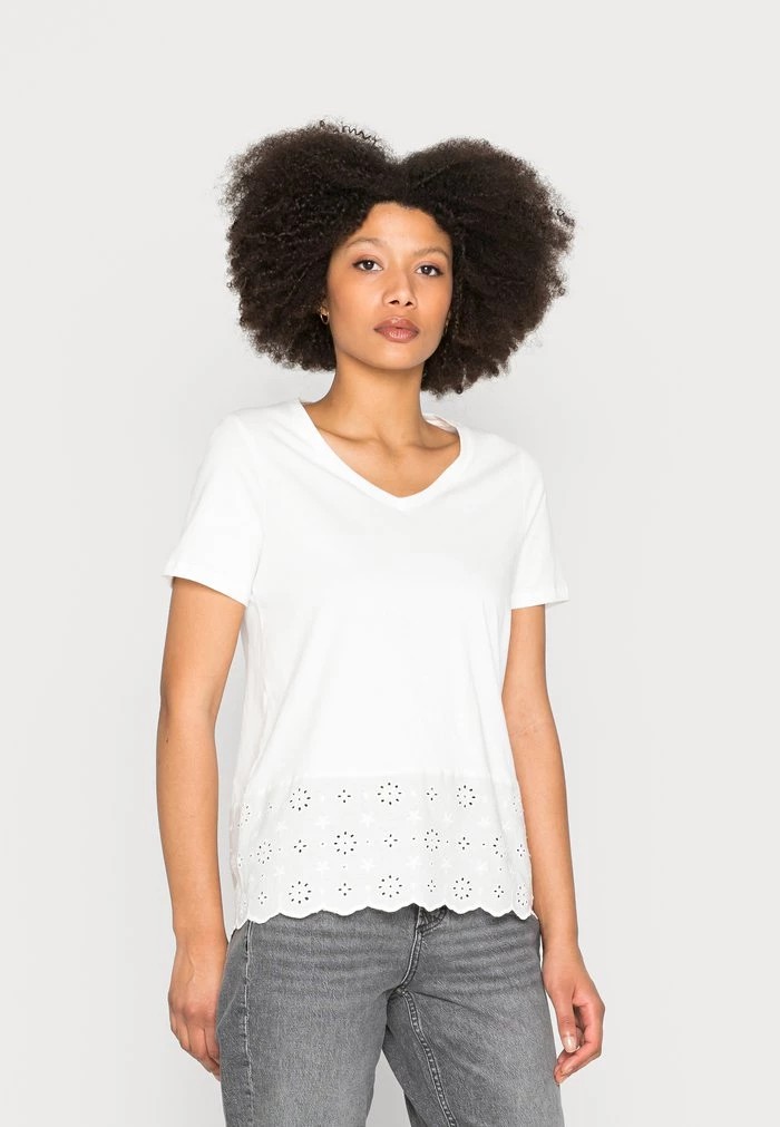 T-Shirt ANNA FIELD Anna Field Basic T-shirt Blanche Femme | ICW-4420306